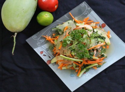 Gỏi nha đam tôm cho da đẹp dáng thon