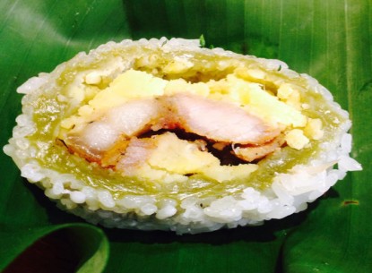 Làm xôi khúc từ rau muống