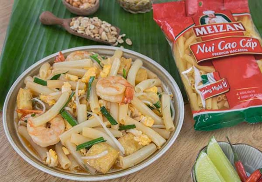 Biến tấu món nui xào theo phong cách Pad Thái