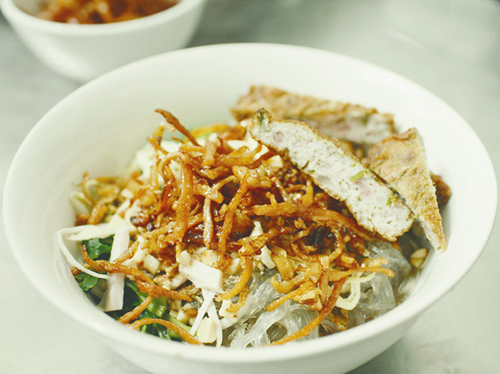 Miến trộn mực chiên Miến trộn mực chiên
