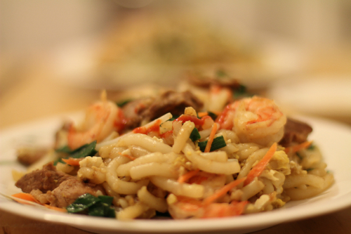 Bánh lọt xào tôm Bánh lọt xào tôm