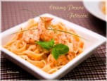 Pasta tôm sốt kem