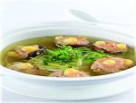 Canh hạt sen nhồi nấm đông cô