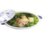 Canh cải xanh nấu chả cây