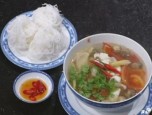 Canh hải sản nấu sả 