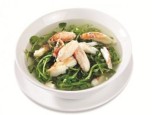 Canh cải xoong nấu cua