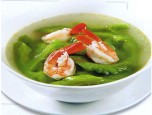Canh khổ qua nấu tôm tươi 