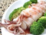 Hấp dẫn mực ống xốt vừng trắng