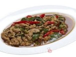 Thịt heo xào lá chanh