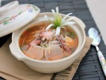 Canh kim chi bạch tuộc