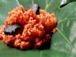 Xôi gấc giản dị