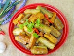 Cà tím xào chao
