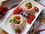 Pudding sữa dâu món ngon cho bé