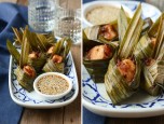 Gà cuốn lá nếp