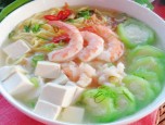 Canh mướp đậu hũ non