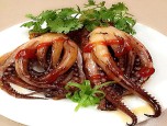 Râu mực chiên sốt sa tế