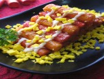 Bánh gạo trộn thanh cua cay cay