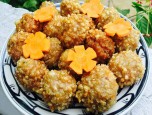 Chả cốm nhồi trứng cút