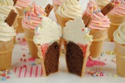 Cupcake ốc quế ngon ngon lạ mắt