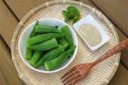Ngon, rẻ với đậu bắp luộc chấm chao