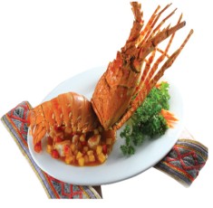 Tôm hùm xốt hoa quả