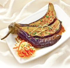 Cà tím hấp nước tương tỏi