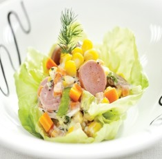 Bắp vàng trộn xúc xích