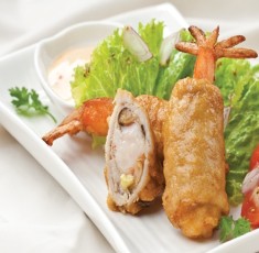 Thịt heo cuốn tôm chiên