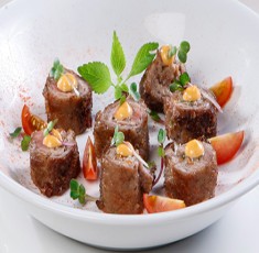 Bò cuộn ba rọi xông khói chiên