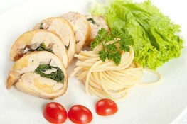 Giòn thơm đùi gà cuộn nấm chiên