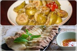 Thưởng thức món thịt lợn luộc trộn sung muối