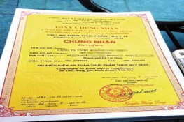 13 triệu VNĐ - có ngay giấy chứng nhận an toàn thực phẩm