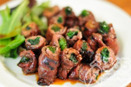 Bữa tối đổi món với Thịt bò cuốn hành