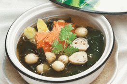 Canh rong biển hạt sen