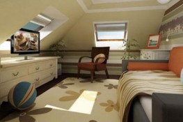 Lên ý tưởng trang trí cho tầng áp mái