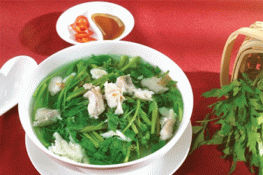 Canh cá lóc rau cần ngon mát