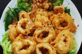 Mực chiên cà ri