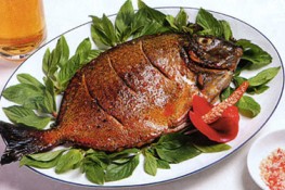 Cá dìa hấp bún ngon khó cưỡng