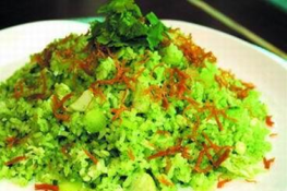 Lạ miệng với cơm rang rau cải bó xôi