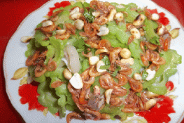 Cực ngon khổ qua trộn tép muỗi