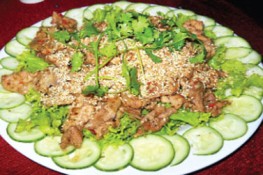 Đổi mới với bò tơ nướng mè