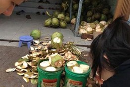 Cẩn thận dừa tẩy trắng cực độc