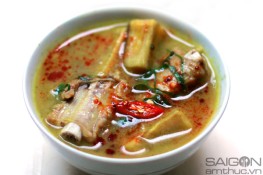 Lạ miệng với sườn heo nấu chuối xanh