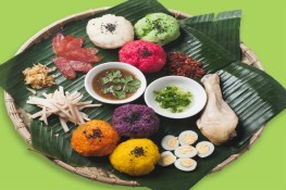 Mẹt xôi nhiều màu sắc ở Sài Gòn