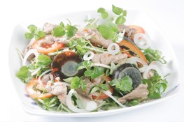 Rau càng cua trộn thịt bò