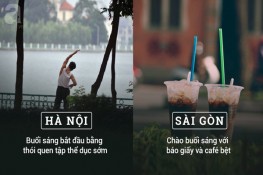 Sự khác nhau thú vị giữa Hà Nội và Sài Gòn