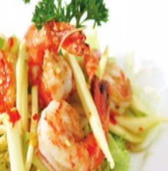 Khai vị với salad táo tôm