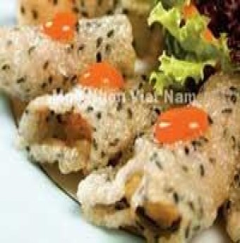 Chả giò mực bánh đa
