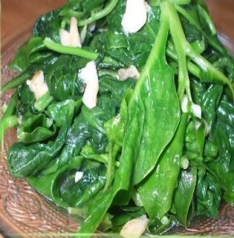 Rau mồng tơi xào với tỏi