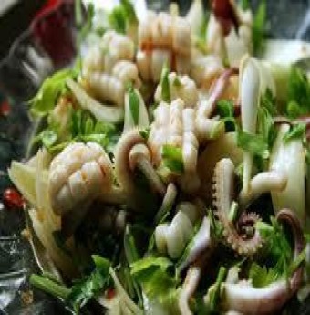 Mực xào Satế